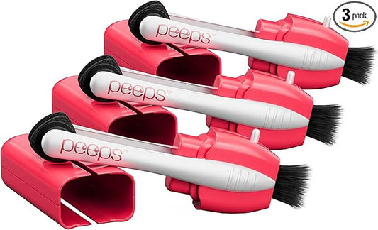 CarbonKlean Peeps Glasses Cleaner - for Eyeglasses, Reading Glasses, and More - Lens Cleaner with Carbon Microfiber Tech-Injected Pink-3 Count (Pack of 1)