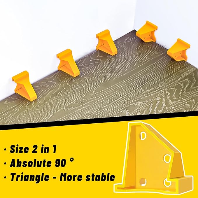 Laminate Flooring Tools, NAACOO LVP Installation Kit, Professional Vinyl Flooring Tools - Tapping Block with Handle, 10” Contour Gauge, Pull Bar, 2 in 1 Spacers, Double-Faced Mallet.