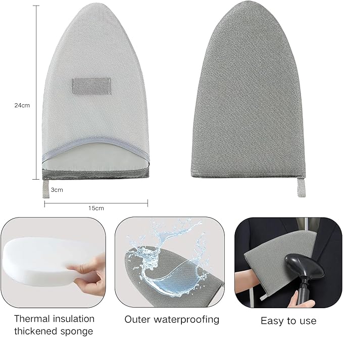 Garment Steamer Rack with Ironing Gloves for Clothes, Foldable Garment & Clothes Drying Rack, Adjustable Height, Garment Hanger Drying Rack for Including Ironing Gloves, Clothes Rac (Grey)