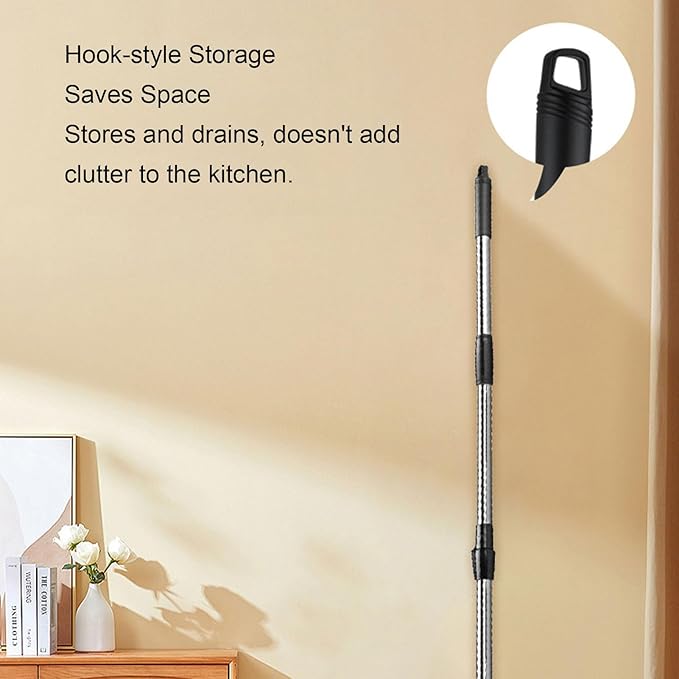 Zunate Electric Spin Scrubber, 7 in 1 Electric Scrubber, IPX7 Water Proof, 3 Speed Adjustable, Cordless Cleaning Brush Extension Handle 7 Replaceable Heads for Bathroom