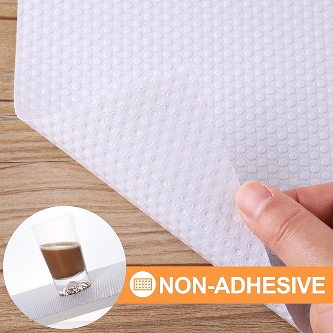 FLPMIX Shelf Liner 30 inch Wide - Large Waterproof Under Sink Mat 30 X 240 Inch White - Easy to Cut Cabinets Liners for Kitchens Cupboard Drawer