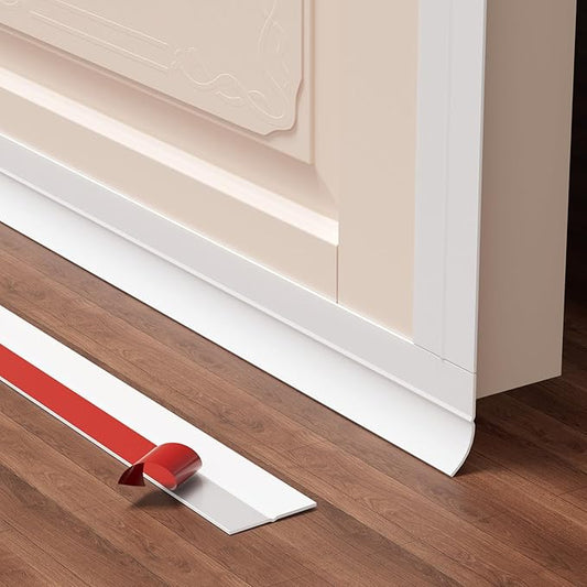 20ft Shower Door Seal Strip, Silicone Door Frame Sealing Strip for Glass Doors, 2 Inch Wide Bottom & Side Gap Filler