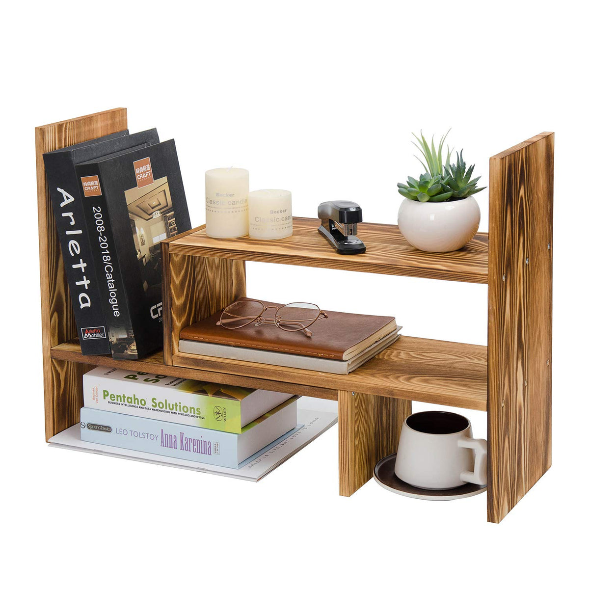Adjustable Extendable Natural Wood Desktop Organizer | All Products - Image 1
