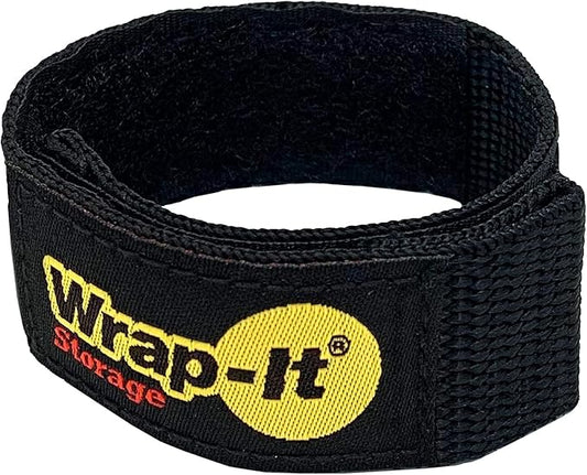 Quick-Straps by Wrap-It Storage – 9” (12-Pack) Black - Hook and Loop Straps for Hose and Cord Storage and Organization