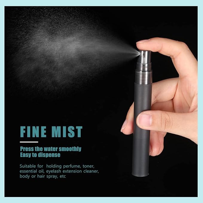 Remerry 500 Pcs 10 ml Mini Spray Bottles Perfume Spray Bottles Plastic Travel Refillable for Women Small Fine Mist Sprayers Portable Frosted Perfume Sprayers Empty Atomizer for Essential Oil