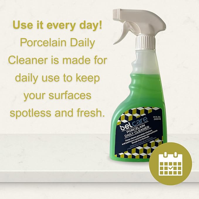 Porcelain Kitchen Countertop Cleaner & Bathroom Vanity Cleaner, pH-Neutral, Streak-Free, Specially Formulated for Porcelain Surfaces – 17 fl oz