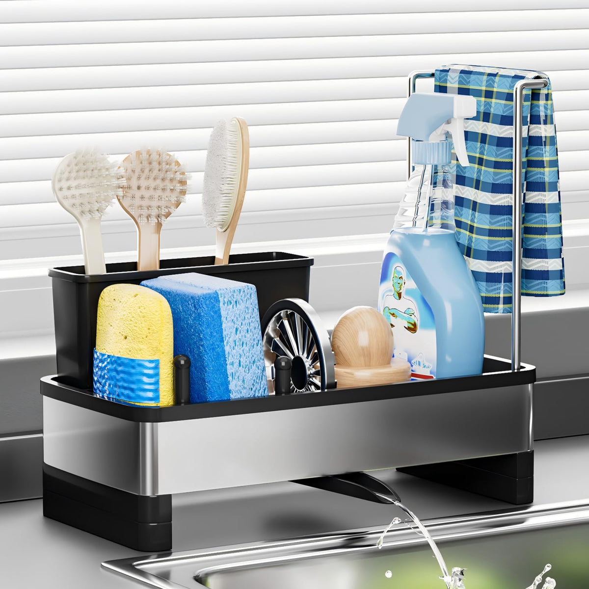 Ewaiira Stainless Steel Sink Caddy, Sponge Holder fo | All Products - Image 1