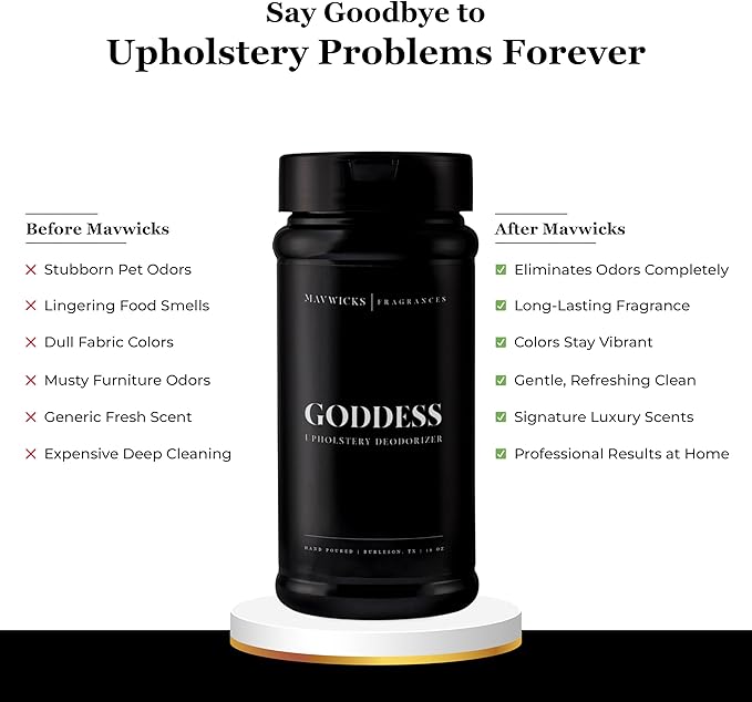Fragrances - Upholstery Deodorizer (Goddess) 16 Oz - Rug, Couch & Carpet Deodorizer - Vacuuming Powder, Pet Safe Carpet Freshener Powder - Odor Eliminator for Home