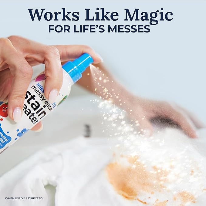 Miss Mouth's Messy Eater Stain Treater Spray - 4oz Stain Remover and Laundry Detergent Sheets