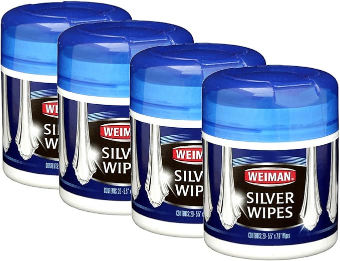 Weiman 20CT Silver Wipes (Pack of 4)