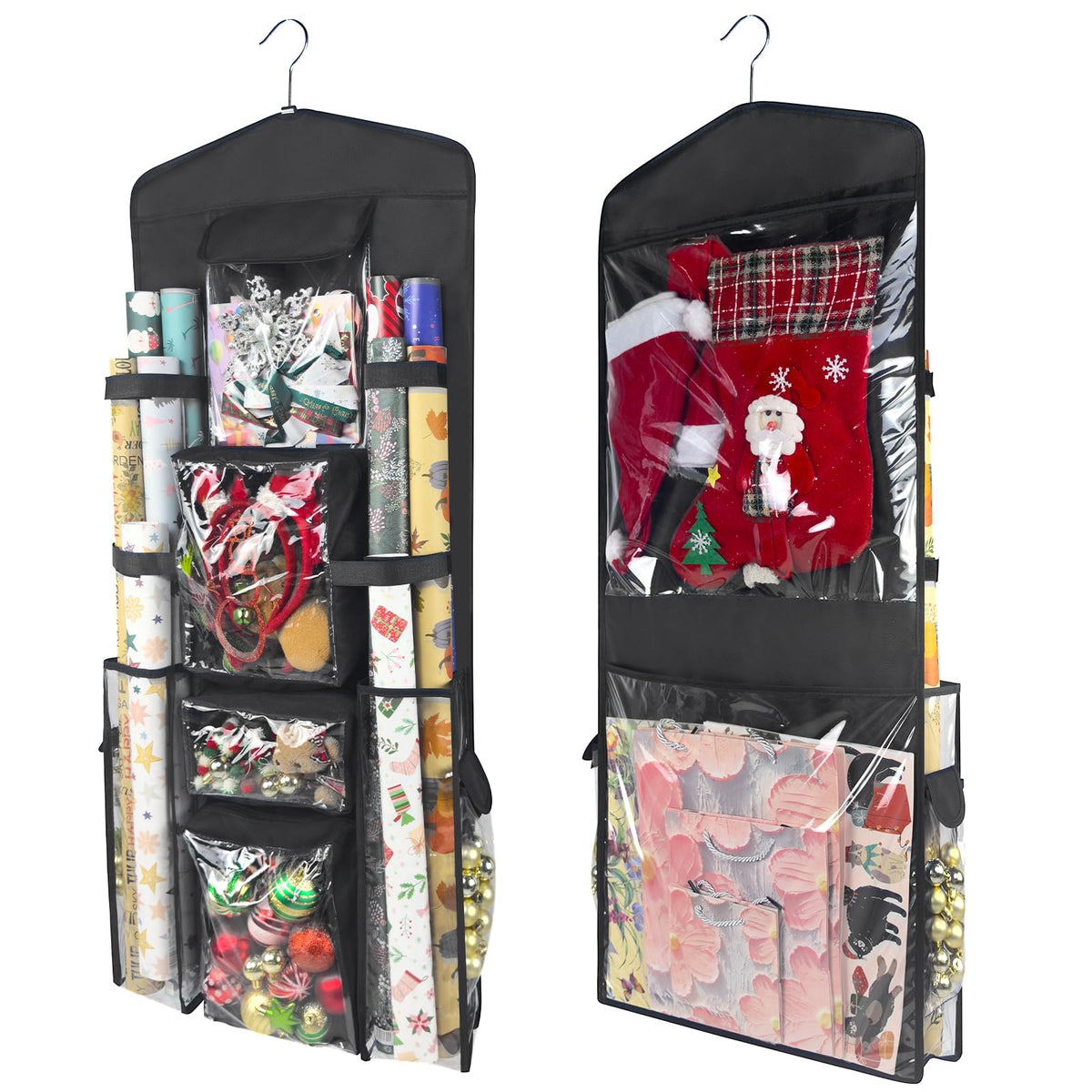 Wrapping Paper Organizer, Double-Sided Hanging - Image 1