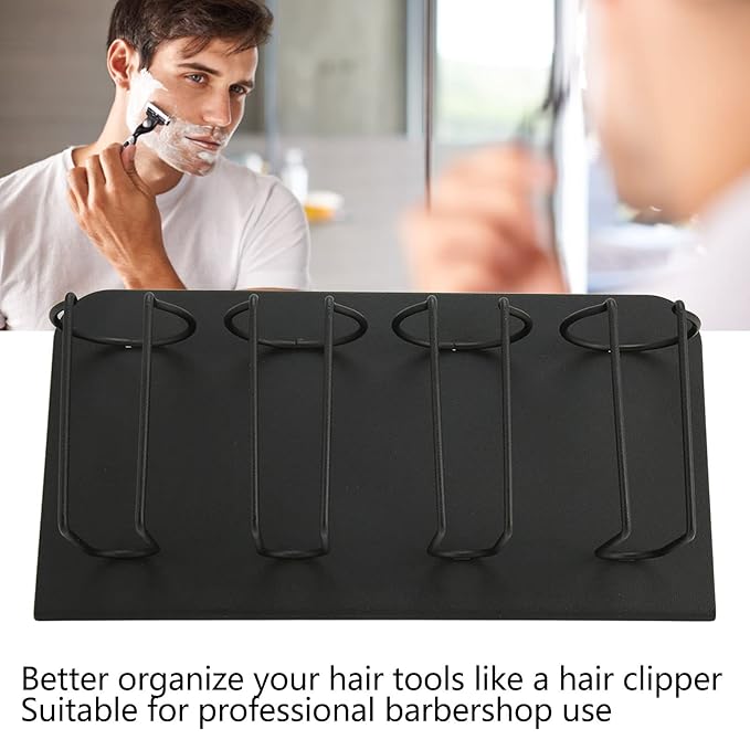 Hair Clipper Holder, Hair Clipper Storage Box, Multipurpose Wall Mounted Stainless Steel Electric Hair Trimmer Cutter Stand for Salon Tools