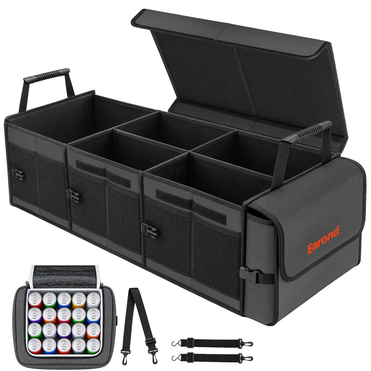 Large Trunk Organizer with Portable Leakproof Cooler - Image 1