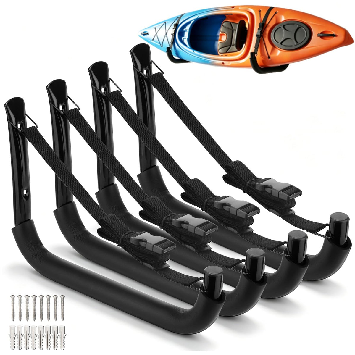 Kayak Storage Rack, Heavy Duty Wall Mount Kayak Hanger - Image 1
