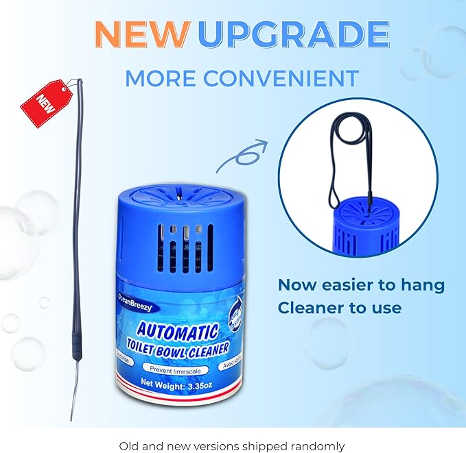 Toilet Bowl Cleaners 2 Bottles | Automatic Long-Lasting Blue Toilet Cleaner Tablets, Septic Safe Toilet Bowl Tablets in Bottles | Larger capacity | Prevent Stain Buil（2800 Flushes Each）
