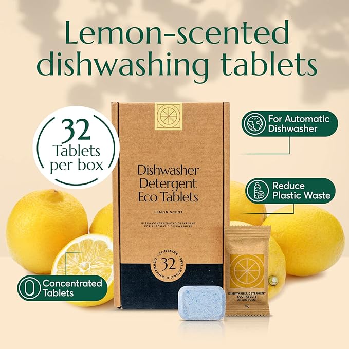 CLEANOMIC Glass and Mirror Cleaner, Dishwasher Pods & Reusable Kitchen Cloth Bundle