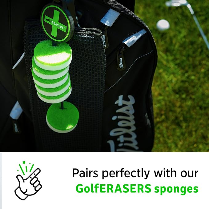 Premium Microfiber Golf Towel with Clip for Golf Bag, 2 Pack, Waffle-Knit Pattern, Helps Keep Golfers’ Hands Dry While Playing, Pairs Perfectly Sponges, 24"x16"