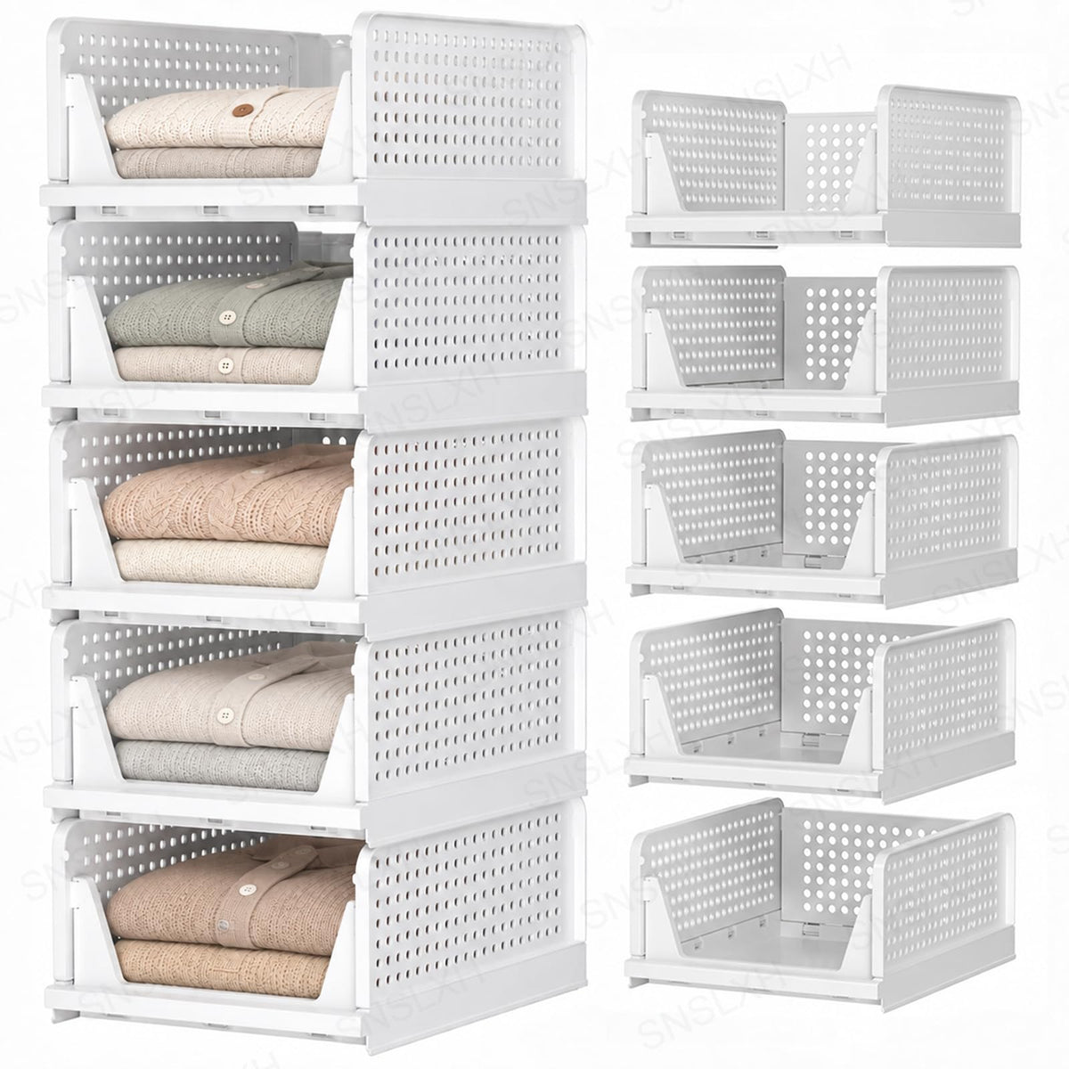 SNSLXH Closet Organizers and Storage, 5 Pack Stackab | All Products - Image 1