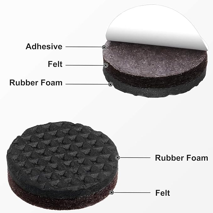 Non Slip Furniture Pads -48pcs(1+2+2)" Furniture Grippers Hardwood Floors, Non Skid for Furniture Leg,SelfAdhesive Rubber Furniture Feet, Anti Slide Furniture Floor Protector for Keep Couch Stoppers