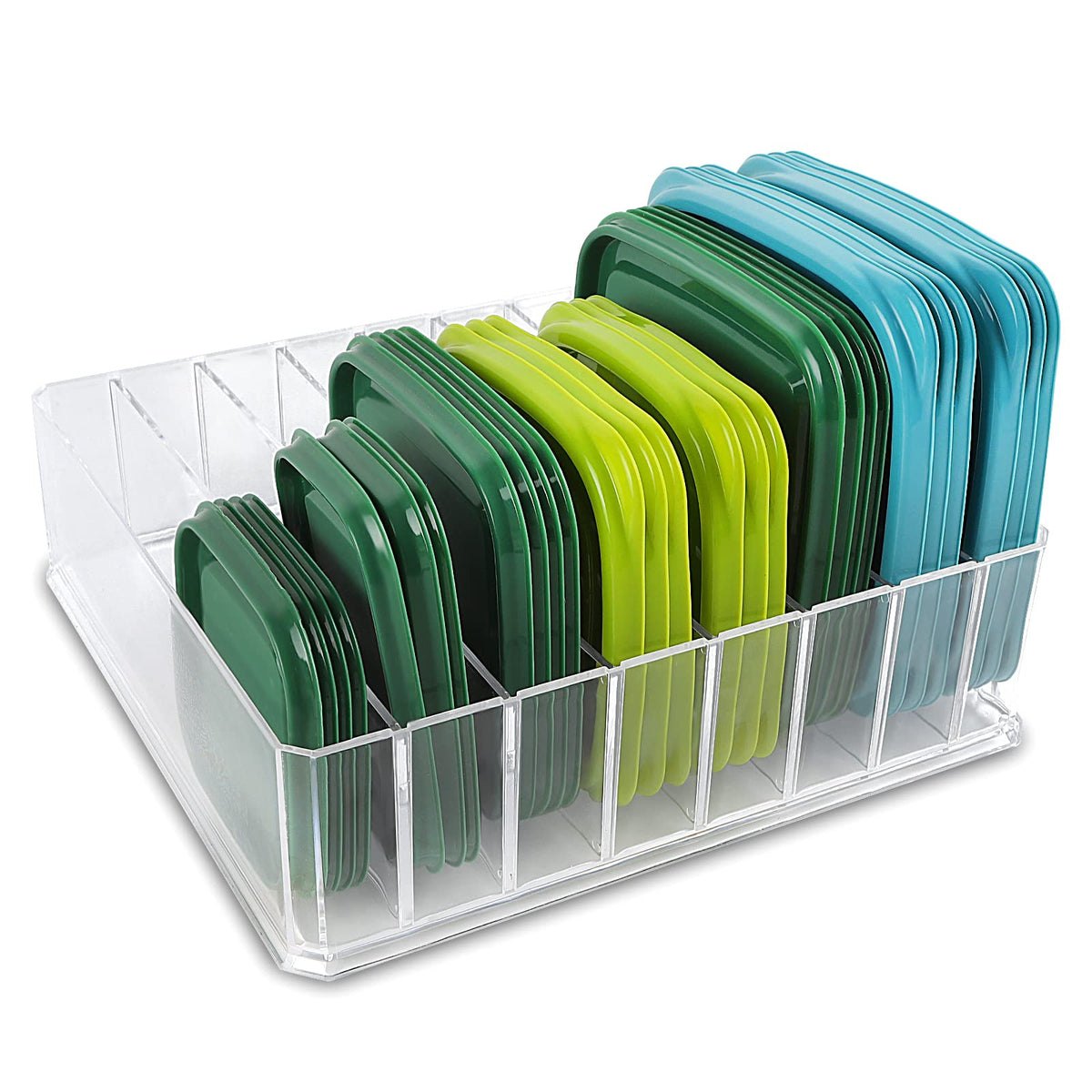 Bawuie Lid Organizer for Food Storage Container, Plastic Lid - Image 1