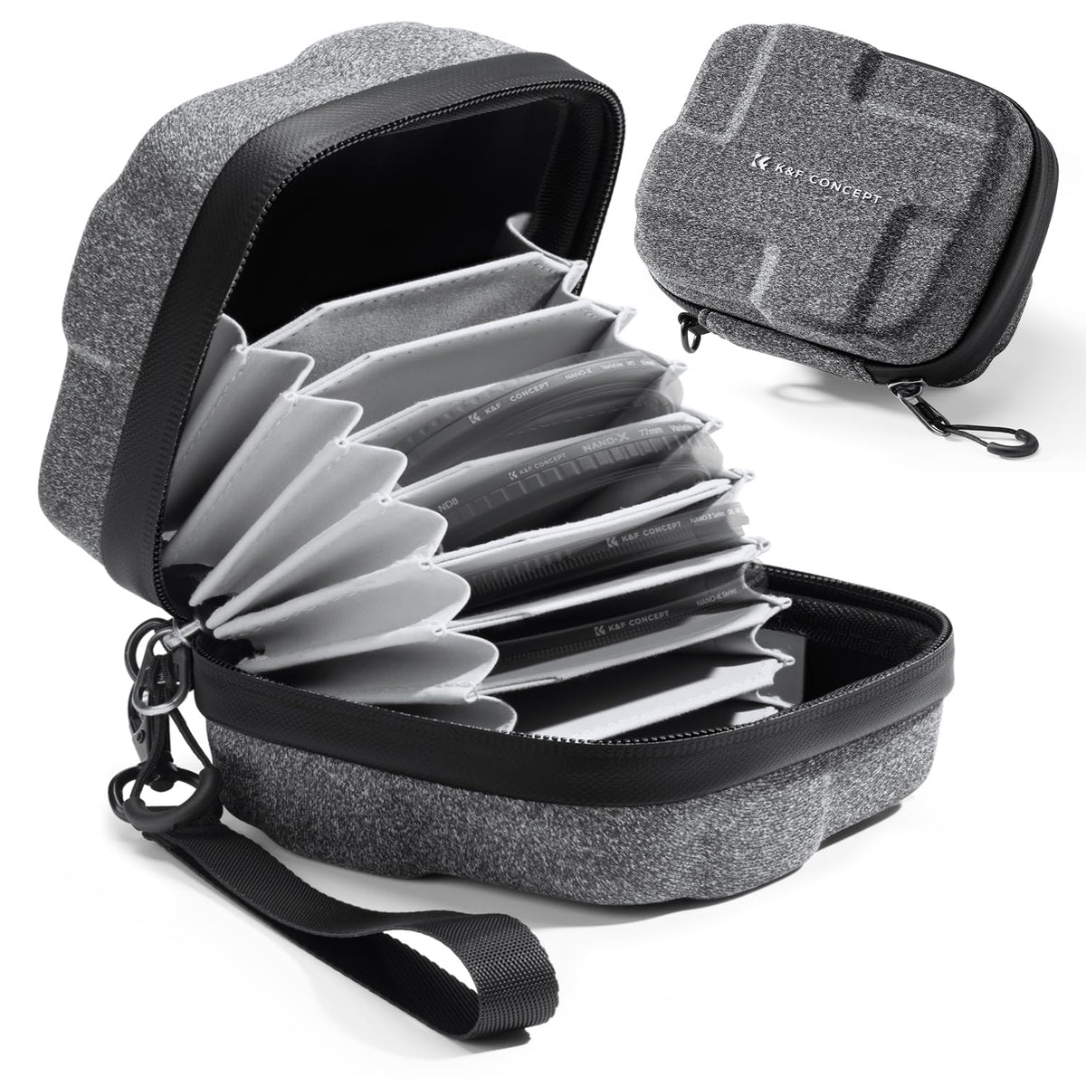 K&F CONCEPT 10 in 1 Lens Filter Case, Filter Bag Up to 95mm - Image 1