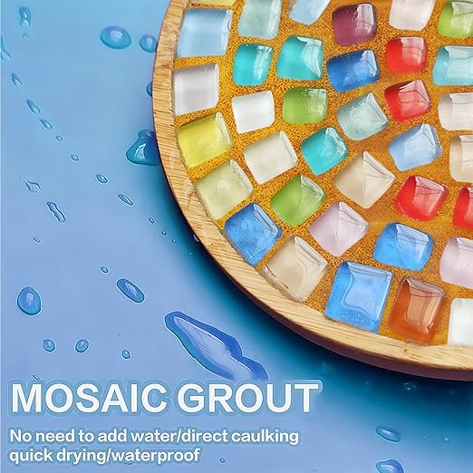 Mosaic Crystal Grout, Mosaics Tile Tools, Mosaic Tile Accessories – Essential for Handmade Grouting and Perfect for DIY Craft Projects (Gold, 8.8oz)