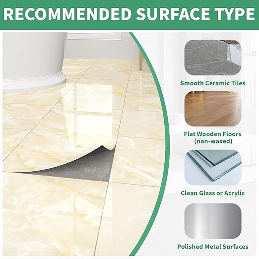20-Pack Peel and Stick Floor Tiles Vinyl Floor 12 x 12 inch Self Adhesive Waterproof Flooring Planks DIY for Bathroom, Kitchen, Living Room, RV, Cover 20 Sq. Ft, Polish Ivory Beige Marble