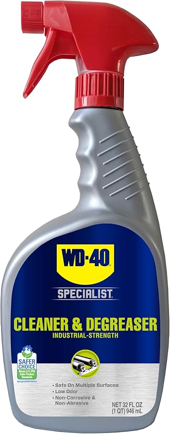 WD-40 Specialist Cleaner & Degreaser, Multi-Surface Cleaning Solution, Great for cleaning grills and grill parts, 32 OZ [Non-Aerosol Trigger]