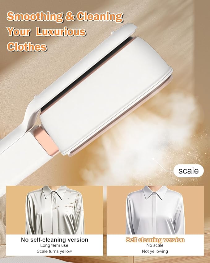 Travel Steamer for Clothes, 3 in 1 Portable Handheld Steamer, Steam Iron Wet & Dry Ironing,15s Fast Heat Up, 180° Flip, 1000W Light Mini Steam Iron for Travel and Home (Beige)
