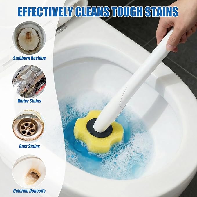 50PCS Toilet Bowl Wand Refills, Replacement Heads for Bathroom Washroom Cleaning Pads, Disposable Toilet Brush Refills Compatible with Household Brushes Scrubbers Cleaning Refill Lemon Fresh Yellow
