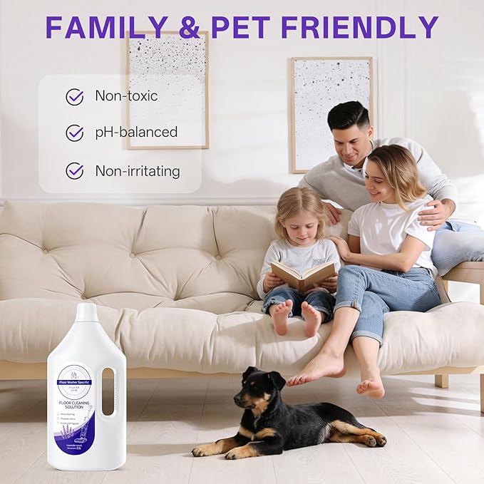 Floor Cleaner Compatible with Tineco Cleaning Solution, Suitable with All Robotic Vacuum Mop and Cordless Wet/Dry Vacuum Mop Cleaner, Multi-Surface Deodorizing & Cleaning Solution (1 L, Lavender)