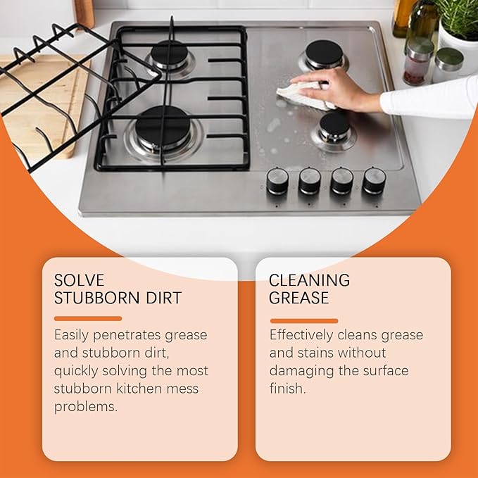 Kitchen Degreaser Spray, Powerful Range Hood & Stove Degreaser Cleaner Spray, Oven Racks, BBQ Grills Heavy Duty Stove Oven Cleaner Sprayer