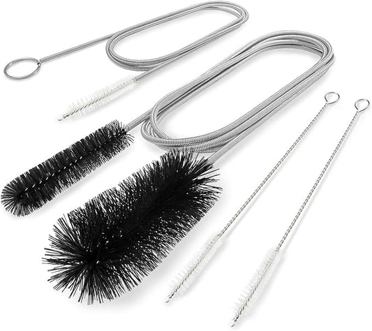 Flexible Drain Brush, 66 Inch Long Double Ended Hose Pipe Cleaners and 58 Inch Tube Cleaning Brush and 2 Pack 8 Inch Straw Cleaner Brush