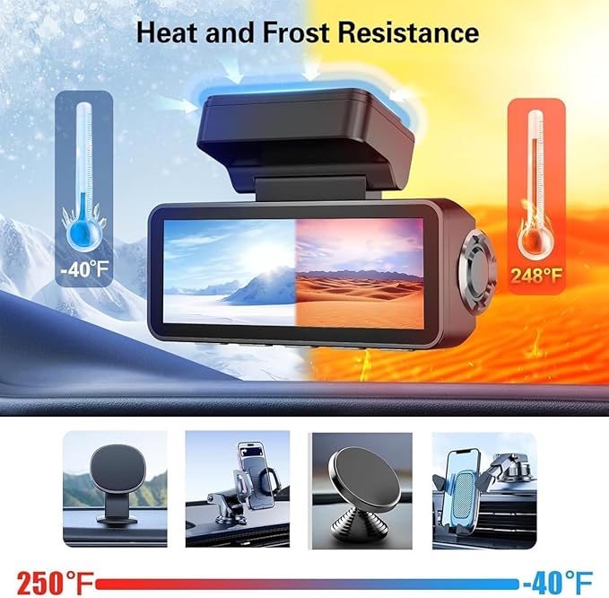 Adhesive Sticky Pads for Dash Cam, VHB Square Heat Resistant Double-Sided Sticker Replacement for Suction Cup Car Mounts, Ensures Secure Hold for GPS, includes 2 Adhesion Promoter (2.83" * 1.4")