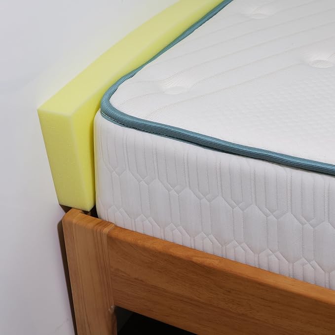 Bed Gap Filler, High Density Foam Mattress Extender for Headboard/Wall Gaps,2-Meter Extra Long Cut-to-Fit Yellow Foam Sponge Strip (78''x4''x2'')