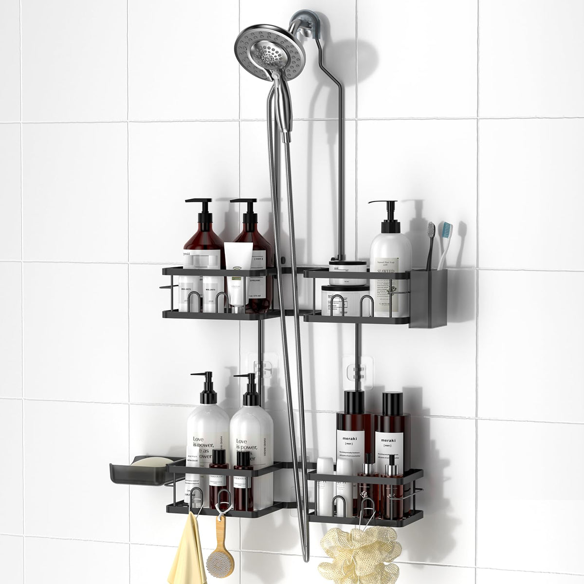 REINHARDT Adjustable Shower Caddy Hanging for Handheld - Image 1