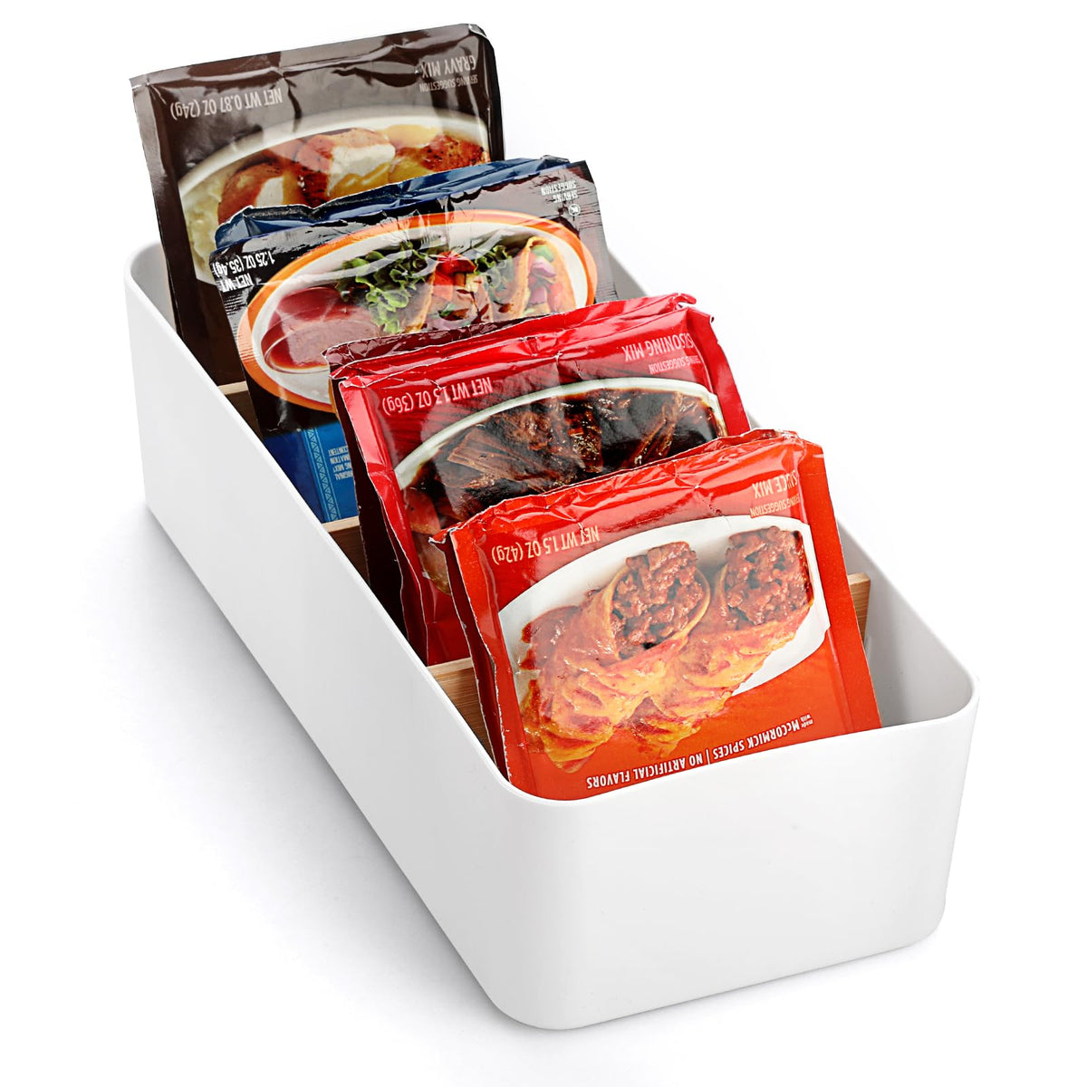 BSTKEY Seasoning Packet Organizer, White Plastic Sto | All Products - Image 1