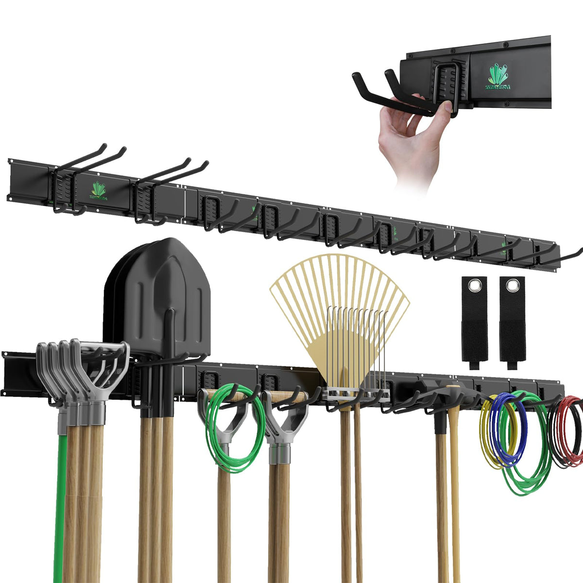 64" Garage Tool Organizer Wall Mount - 720lbs Garden Tool - Image 1