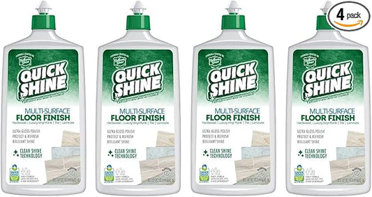 Quick Shine Floor Finish, 27 fl oz (Pack of 4)