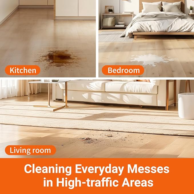 Floor Cleaner Compatible with Tineco Cleaning Solution, Suitable with All Robotic Vacuum Mop and Cordless Wet/Dry Vacuum Mop Cleaner, Multi-Surface Deodorizing & Cleaning Solution (2.5 L, Orange)