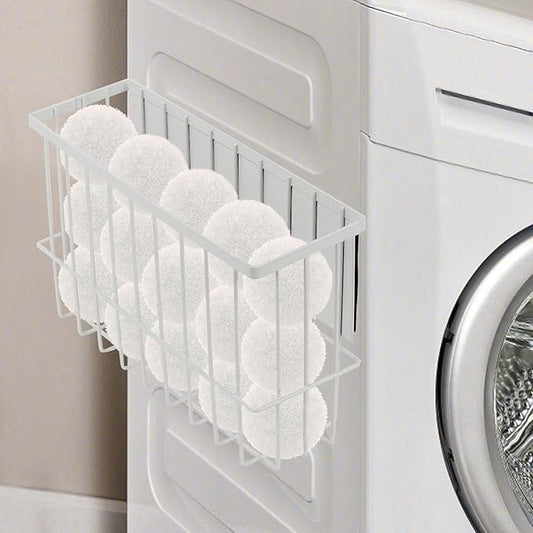 Large Dryer Ball Organizer Magnetic Storage Bin, Laundry Basket Holder for Laundry Room Organization and Storage to Hold 6 Dryer Balls, Without Balls for Drying or Storing Laundry Tins,Socks,Towels