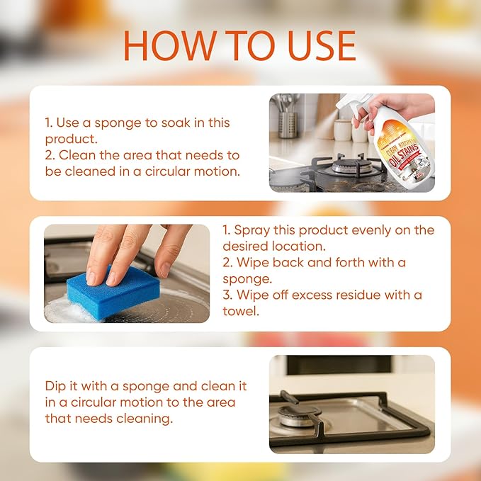 wuliao FIELL Heavy-Duty Kitchen Degreaser Foam Cleaner, Naivetu Clean Kitchen Oil Stains Spray, Multi functiona Foam Cleaner Spray (2)