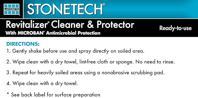 StoneTech Revitalizer Cleaner & Protector, Cucumber Scent, Ready-to-use, 24OZ (709ML) Spray Bottle