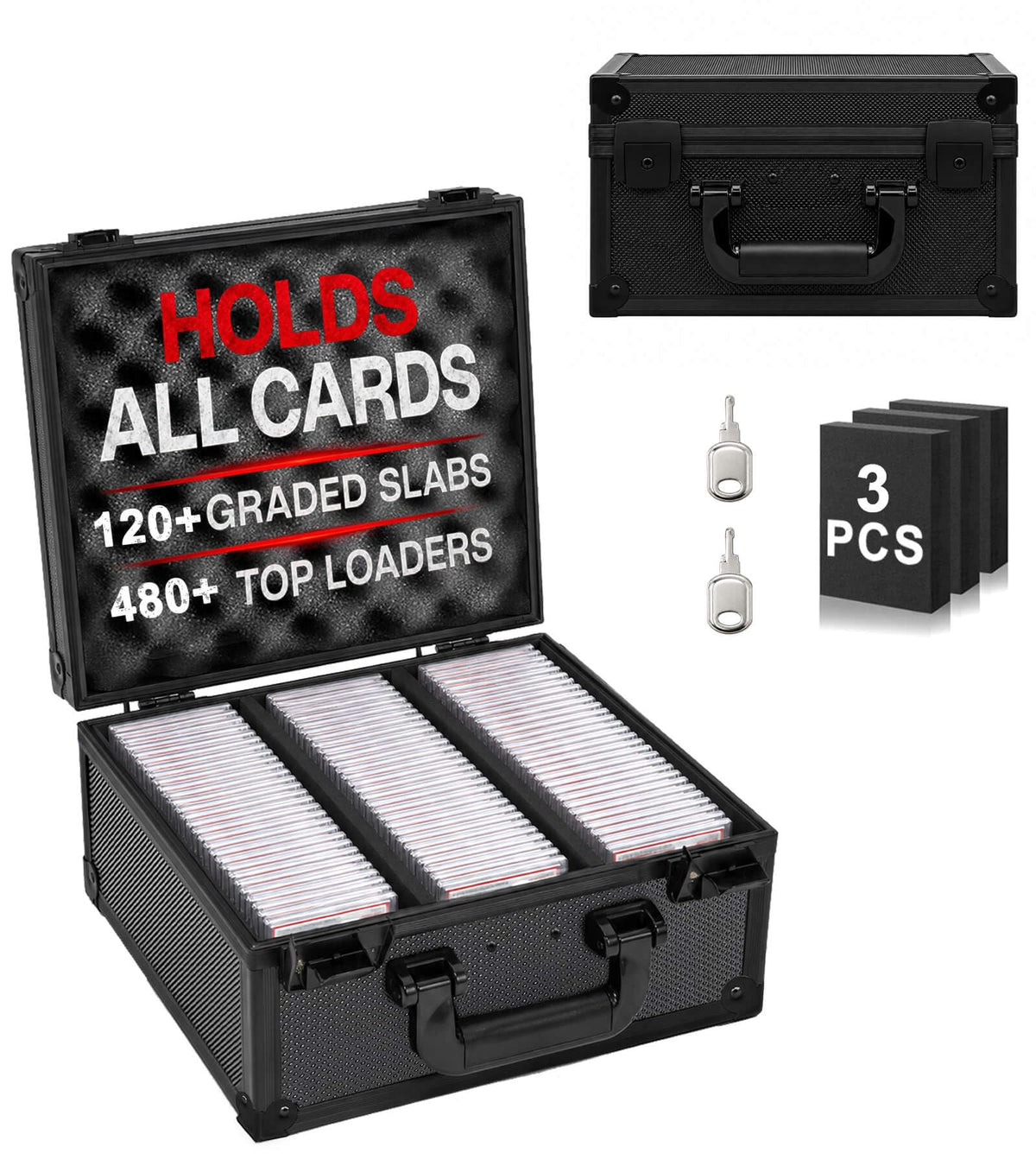 Graded Card Case, Storage Organizer Box for Sports Trading - Image 1
