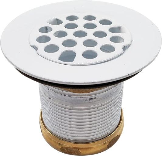 Westbrass Grid Basket Style Bar Sink Strainer, Powder Coat White, D2181-50