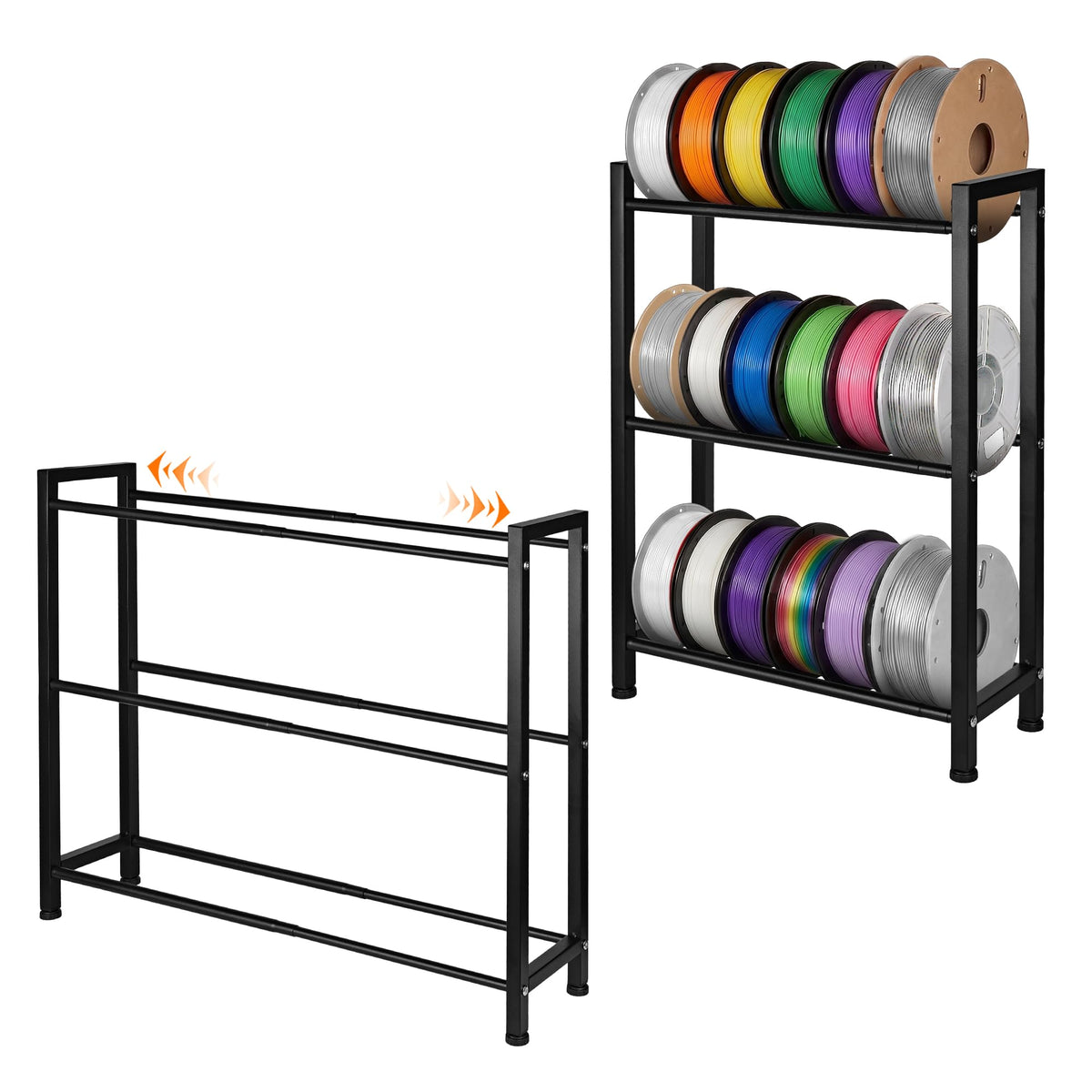 3 Tiers Expandable 3D Printer Filament Storage Rack - Image 1