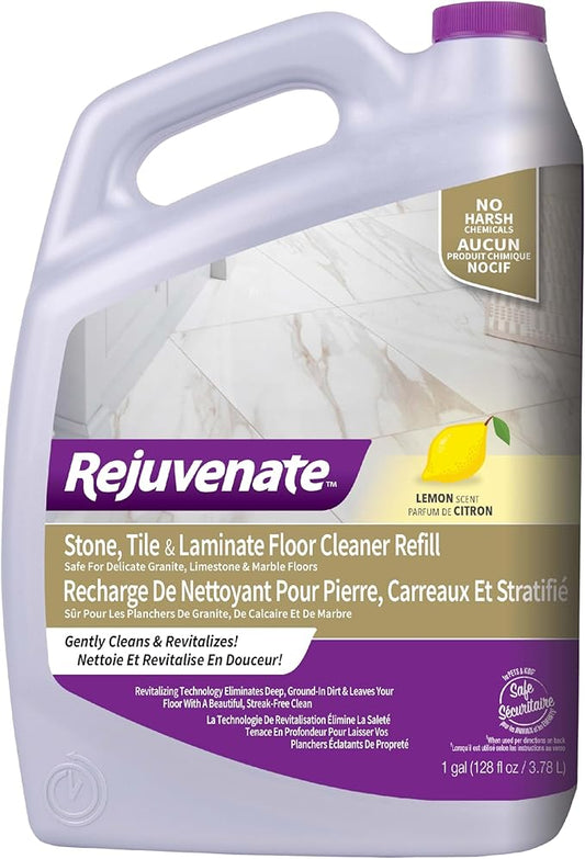 Rejuvenate Stone, Tile & Laminate Floor Cleaner Gently Cleans And Revitalizes Delicate Granite, Limestone And Marble Floors, 1 Gallon