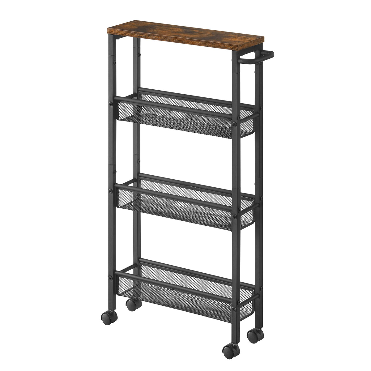 VASAGLE 4-Tier Slim Rolling Storage cart with Wheels, 5.1 Inches - Image 1