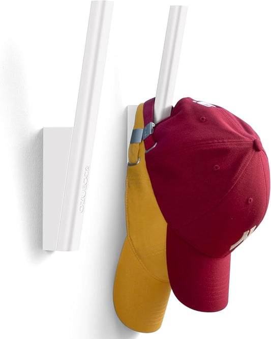 Hat Hook for Baseball Caps – Wall Mounted Vertical Hat Holder, Multi-Purpose Wall Hook, Closet Cap Organizer, Sturdy Compact, Easy to Install