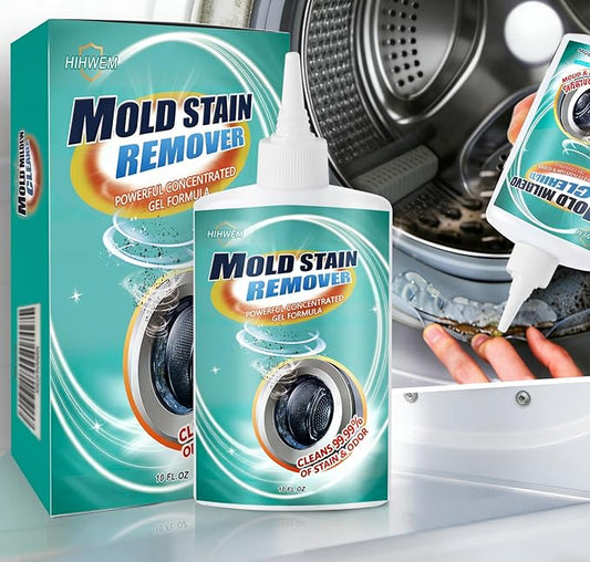 MoldStain Remover Gel, Washing Machine Seal Cleaner for Front Load Washer, Tiles Grout Cleaner Bathroom Cleaning Home Kitchen Sinks Caulk Cleaning, 10 Oz